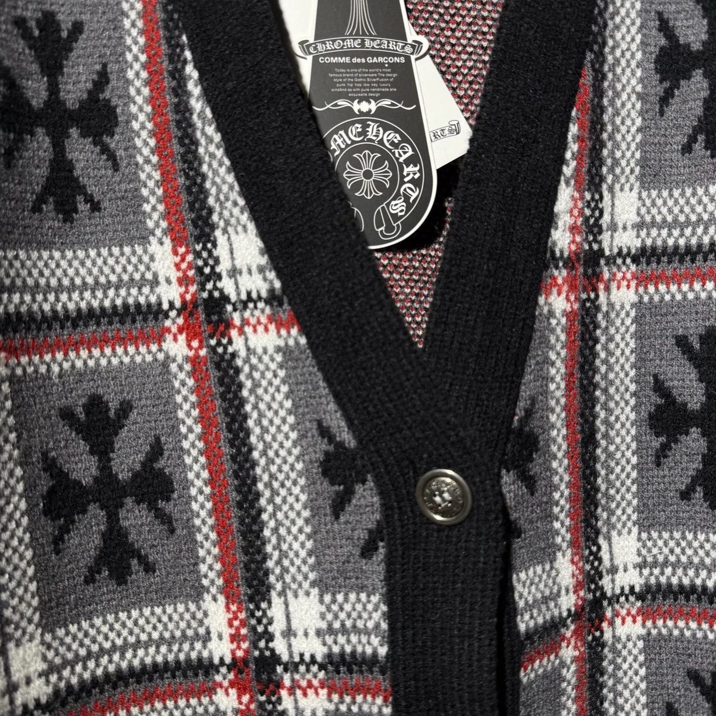 P340 Chrome Hearts new jacquard sweater cardigan Size: S M L